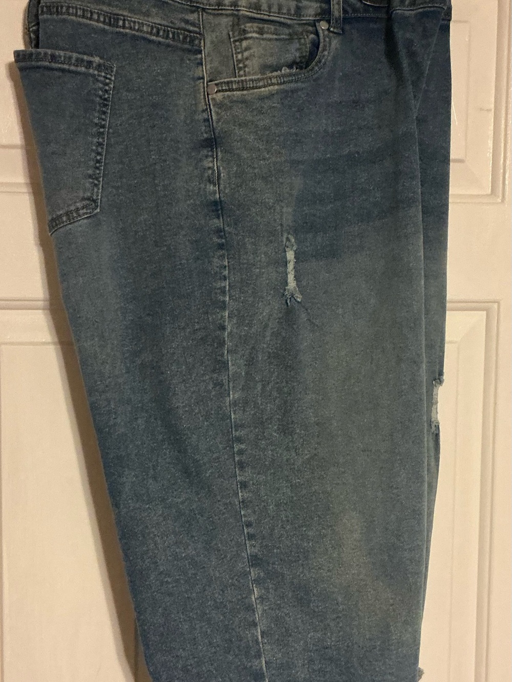 BloomChic Women's Washed Blue Cropped Ankle Jeans